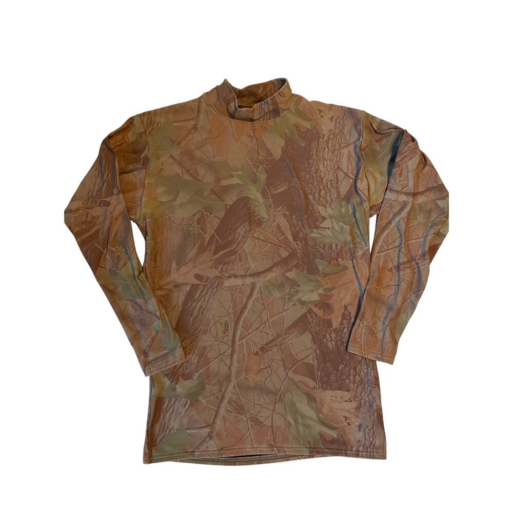 Under Armour RealTree Camo Base Layer Mock Neck Hunting Gear (No Size Tag)